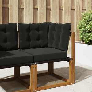 vidaXL Perna pentru canapea de exterior 3 pcs Negru Poliester imagine