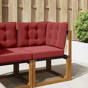 vidaXL Perna pentru canapea de exterior 3 pcs bordo Poliester imagine