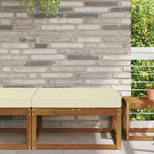 vidaXL Perna pentru canapea de exterior Crem 80 x 80 x 8 cm Poliester imagine