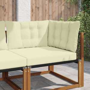 vidaXL Perna pentru canapea de exterior 3 pcs Crem Poliester imagine