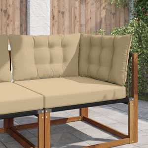 vidaXL Perna pentru canapea de exterior 3 pcs Bej Poliester imagine