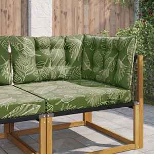 vidaXL Perna pentru canapea de exterior 3 pcs Design cu frunze imagine