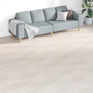 vidaXL Plăci de Pardoseală 18 pcs Alb 5, 26 m² PVC imagine