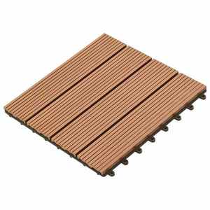 vidaXL Plăci pentru Deck 11 pcs Maro 30 x 30 cm Lemn compozit imagine