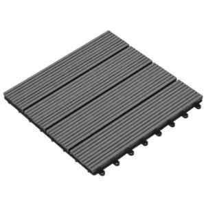 vidaXL Plăci pentru Deck 11 pcs Gri 30 x 30 cm Lemn compozit imagine