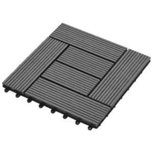 vidaXL Plăci pentru Deck 11 pcs Gri 30 x 30 cm Lemn compozit imagine
