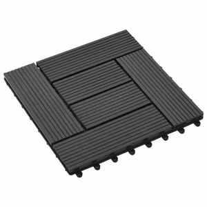 vidaXL Plăci pentru Deck 11 pcs Negru 30 x 30 cm Lemn compozit imagine