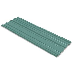 vidaXL Panou de acoperiș 12 pcs Verde 129 x 45 cm Oțel galvanizat imagine