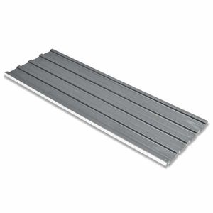 vidaXL Panou de acoperiș 12 pcs Gri 129 x 45 cm Oțel galvanizat imagine