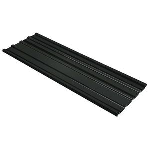 vidaXL Panou de acoperiș 12 pcs Antracit 129 x 45 cm Oțel galvanizat imagine