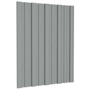 vidaXL Panou de acoperiș 12 pcs Gri 60 x 45 cm Oțel galvanizat imagine