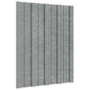 vidaXL Panou de acoperiș 36 pcs Argintiu 60 x 45 cm Oțel galvanizat imagine