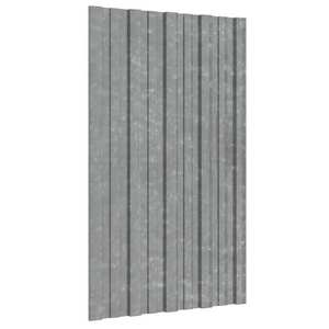 vidaXL Panou de acoperiș 12 pcs Argintiu 80 x 45 cm Oțel galvanizat imagine