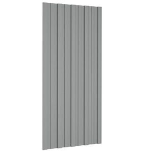 vidaXL Panou de acoperiș 12 pcs Gri 100 x 45 cm Oțel galvanizat imagine