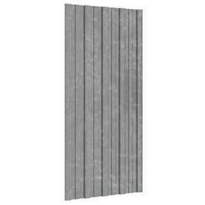 vidaXL Panou de acoperiș 12 pcs Argintiu 100 x 45 cm Oțel galvanizat imagine