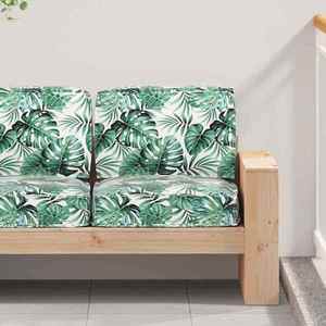 vidaXL Set de perne pentru palet Floral 2 pcs Model Frunză Verde imagine