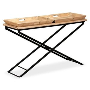 vidaXL Masă consolă Lemn masiv de mango 130x40x80 cm imagine