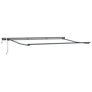 vidaXL Cadru manual de marchiză cu LED-uri Antracit 4 x 2 m Aluminiu imagine