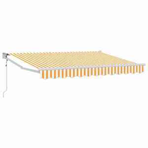 vidaXL Cort electric retractabil Galben și alb 3, 5 x 2 m imagine