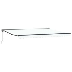 vidaXL Copertină retractabilă manuală Alb 4 × 3, 5 m imagine