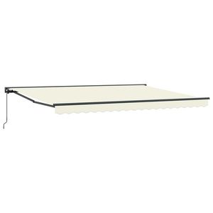 vidaXL Copertină retractabilă manuală Crem 4, 5 × 3, 5 m imagine