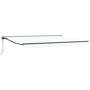 vidaXL Cort electric retractabil Alb 4 × 3, 5 m imagine