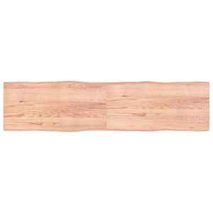 vidaXL Blat masă, 200x50x(2-4) cm, maro, lemn tratat contur organic imagine