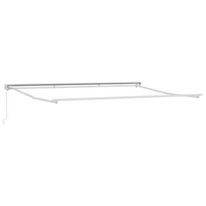 vidaXL Cadru de copertină manuală Ajustabil Alb 4, 5 × 3, 5 m Oțel imagine