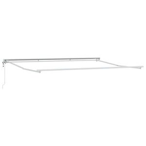 vidaXL Cadru copertină retractabil electric Alb 4, 5 × 3 m Oțel imagine