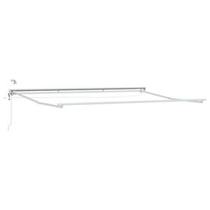 vidaXL Cadru de copertină electrică cu LED-uri Alb 5 × 3, 5 m Aluminiu imagine