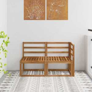 vidaXL Canapea de exterior din mijloc și colț 2 Bucată natural imagine