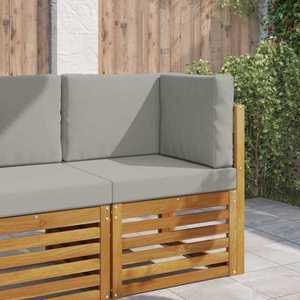 vidaXL Perna pentru canapea de exterior 3 pcs Gri Poliester imagine