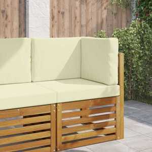 vidaXL Perna pentru canapea de exterior 3 pcs Crem Poliester imagine