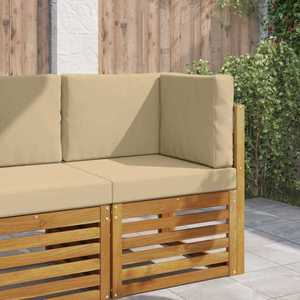 vidaXL Perna pentru canapea de exterior 3 pcs Bej Poliester imagine