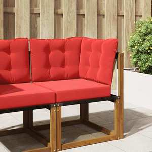 vidaXL Perna pentru canapea de exterior 3 pcs Roșu Poliester imagine