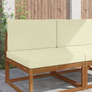 vidaXL Perna pentru canapea de exterior 2 pcs Crem Poliester imagine