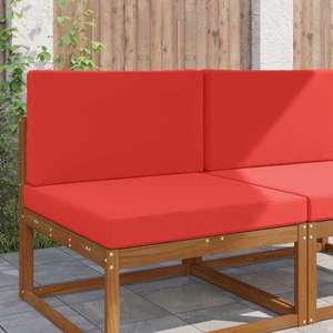 vidaXL Perna pentru canapea de exterior 2 pcs Roșu Poliester imagine