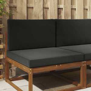 vidaXL Perna pentru canapea de exterior 2 pcs Negru Poliester imagine