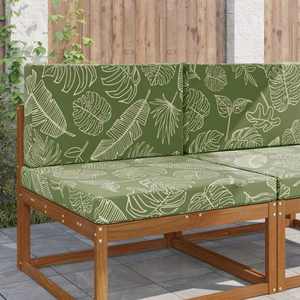 vidaXL Perna pentru canapea de exterior 2 pcs Design cu frunze imagine