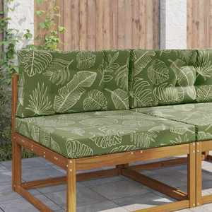 vidaXL Perna pentru canapea de exterior 2 pcs Design cu frunze imagine