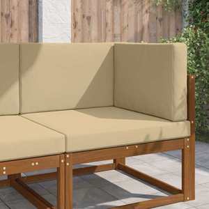 vidaXL Perna pentru canapea de exterior 3 pcs Bej Poliester imagine