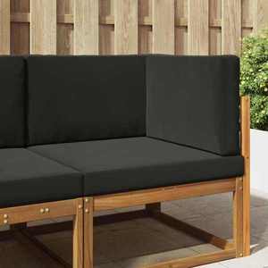 vidaXL Perna pentru canapea de exterior 3 pcs Negru Poliester imagine