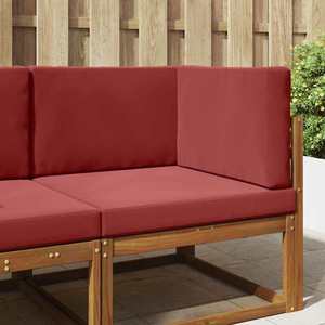 vidaXL Perna pentru canapea de exterior 3 pcs bordo Poliester imagine