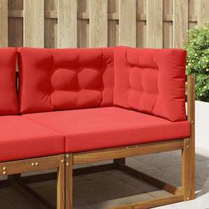 vidaXL Perna pentru canapea de exterior 3 pcs Roșu Poliester imagine