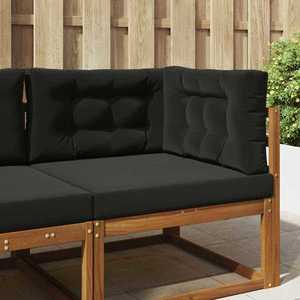 vidaXL Perna pentru canapea de exterior 3 pcs Negru Poliester imagine