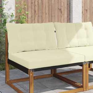 vidaXL Perna pentru canapea de exterior 2 pcs Crem Poliester imagine