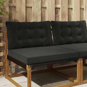 vidaXL Perna pentru canapea de exterior 2 pcs Negru Poliester imagine