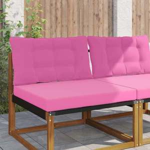 vidaXL Perna pentru canapea de exterior 2 pcs Roz Poliester imagine