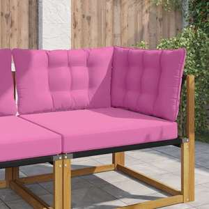 vidaXL Perna pentru canapea de exterior 3 pcs Roz Poliester imagine