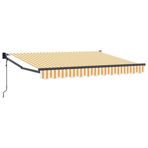 vidaXL Cort electric retractabil Galben și alb 3, 5 x 2 m imagine